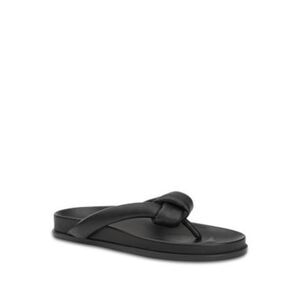 LAFAYETTE 148 NEW YORK Womens Black Strap Bristol Thong Sandals Shoes 36.5